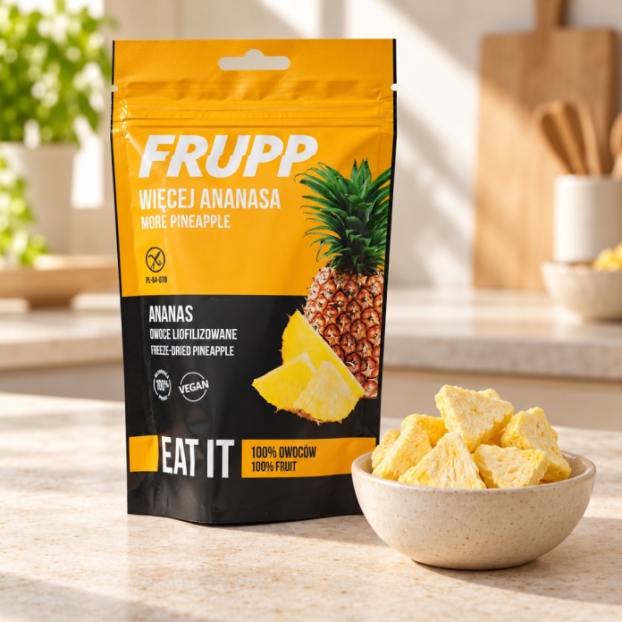 Ananas liofilizowany FRUPP i chrupiące owoce